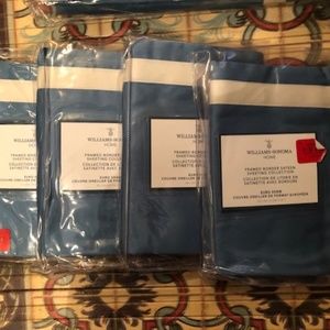 WILLIAMS-SONOMA HOME BORDER SATEEN EURO SHAM SET/4